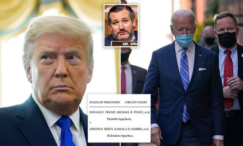 Now Donald Trump sues Joe Biden directly in bid to invalidate hundreds of thousands of votes in Wisconsin despite string of court defeats - as Ted Cruz says he'll argue for the president in the Supreme Court