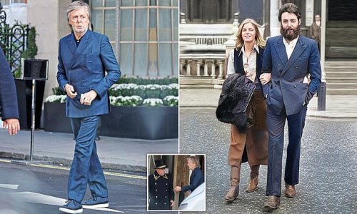 Dapper Paul McCartney the day tipper... and 50 years on, he still looks fab in a double-breasted suit