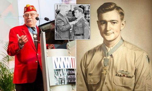 Last WWII Medal of Honor recipient dies aged 98: War hero who used flamethrower and explosives to clear seven pillboxes under heavy machine gunfire at Battle of Iwo Jima passes away peacefully in West Virginia