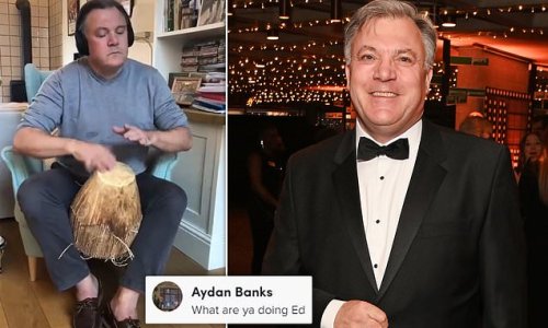 Great balls of fire! Ed Balls joins TikTok to showcase his musical talents with videos strumming the banjo and drumming along to Lizzo's It's About Damn Time