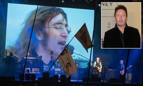 'I don't know if I'm comfortable with that': John Lennon's son Julian is shocked by his father being brought 'back to life' to duet in hi-tech stage performances with ex-Beatles bandmate Sir Paul McCartney