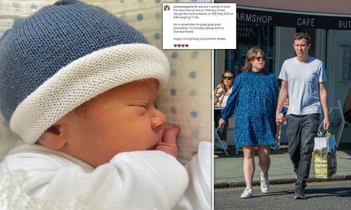 Welcome baby Ernest! Princess Eugenie gave birth to her second child last WEEK - as she shares adorable first picture and name that pays tribute to three grandfathers