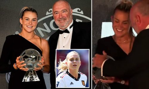 Man United in 'casual sexism' storm as Women's player of the year Alessia Russio is told her trophy is 'too heavy' to be handed to her by chief exec of club's charity arm