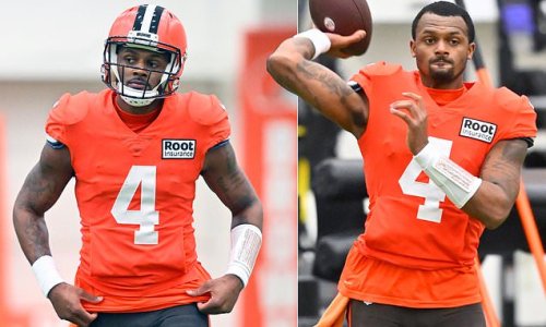 Deshaun Watson doesn't speak to the media before practice ahead of his NFL return and Cleveland Browns debut vs. Houston Texans after 11-game ban over sexual misconduct allegations... but teammates express excitement at having him back