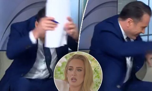 Seven's Matt Doran throws down his script and STORMS OFF Weekend Sunrise during on-air blunder... after his botched Adele interview last year