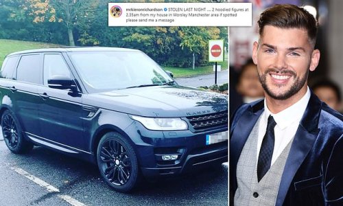 Hollyoaks star Kieron Richardson reveals thieves have stolen his £64,000 Range Rover that was parked on his driveway while he slept