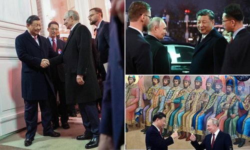 Xi Jinping tells Vladimir Putin 'change that hasn't happened in 100 years is coming... and we are at the forefront' in chilling message to the West after talks in Moscow on day Russian despot said UK risked 'nuclear collision' with its aid to Ukraine