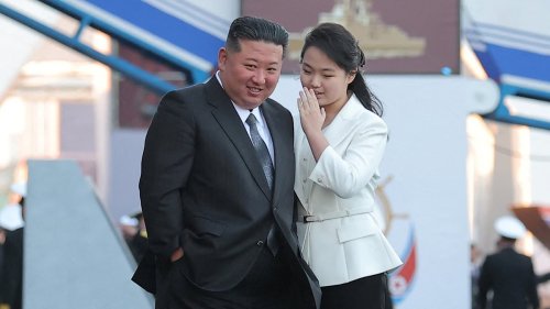 Kim Jong Un's latest toy: North Korean leader and his daughter unveil rogue state's new warship that he says can launch nuclear ballistic missiles