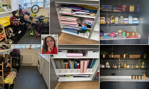 Mother who decluttered her own home after watching Marie Kondo's Netflix show turns her passion for organising into a business and charges £245 to tackle people's untidy spaces