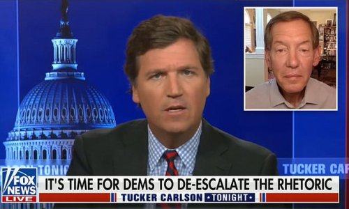 'This is going to get really ugly, really soon': Tucker Carlson slams ex-Fox News colleague who suggested he should be in jail - or 'something worse' - for show's content: Warns rhetoric from left has become 'scary' and says 'it is time to de-escalate'