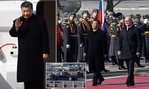 Xi's hand of friendship for the world's most wanted man: Chinese president lands in Moscow to meet Putin in boost for the Russian leader days after ICC issued warrant for his arrest