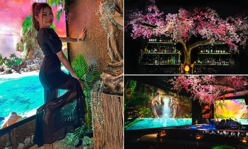 Inside the mysterious new 'lost island' bar wowing Aussies with its stunning décor, whimsical cocktails and WATERFALLS: 'It's a hidden paradise'