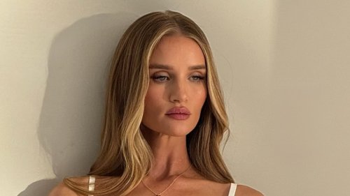 Rosie Huntington-Whiteley, 37, sends pulses racing in sexy white lingerie as she models for Marks and Spencer's 2025 bridal campaign