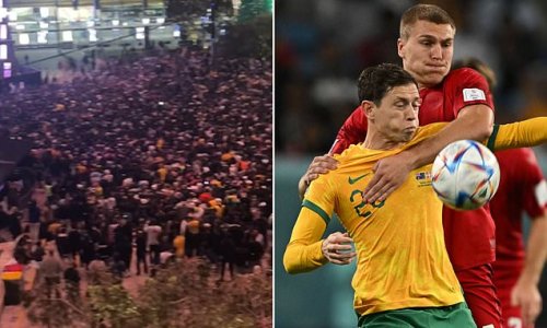 Socceroos fans descend on Federation Square in their THOUSANDS as hopeful supporters set their alarms VERY early to watch Australia's huge World Cup clash with Denmark
