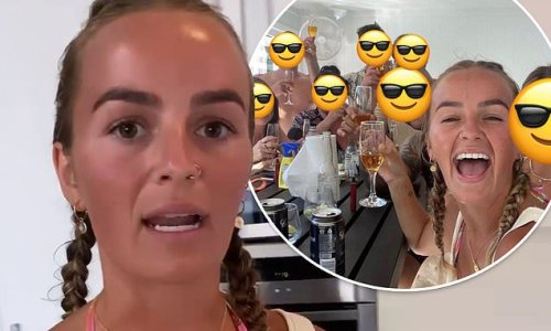 Bachelorette's Elly Miles accused of attending another boozy Australia Day party after copping backlash last year for giving a sombre speech about how painful the day can be for Indigenous people... before doing shots