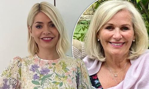 'I can see where you get your glorious smile from': Fans can't believe how much Holly Willoughby, 41, looks like her glamorous mother, 73, in rare snap