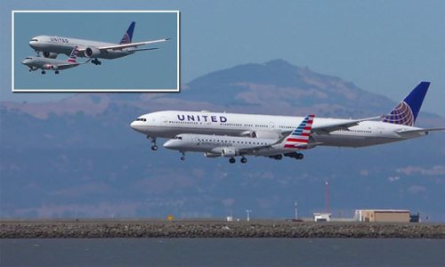 Watch: Incredible footage shows two passenger planes land side by side