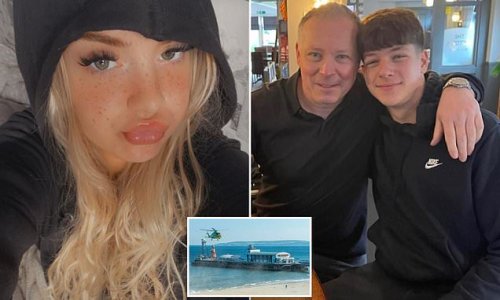 EXCLUSIVE: Student reveals how he desperately tried to rescue 12-year-old who died in Bournemouth beach tragedy as father of rescued girl, 18, says college friends were 'taken out by rip tide and saved by paddleboarders'