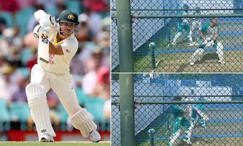 David Warner delivers a stunning display of skills as the southpaw bats right-handed - and still looks like a Test player as he does it