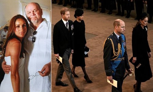'Meghan, Dad treated you like a princess your whole life, it's not too late to make amends': Thomas Markle 'hopes to heal rift with duchess after Harry and William put differences aside at the Queen's funeral'