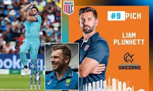 England World Cup winner Liam Plunkett signs on for Major League Cricket's inaugural season in the US after being drafted by Australian Aaron Finch's San Francisco Unicorns