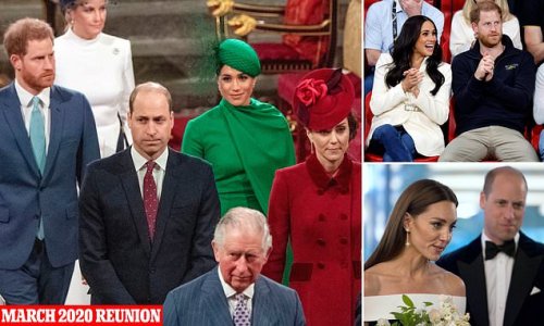 Are William and Harry set for ANOTHER ’frosty’ reunion? Royal experts say Sussexes' Jubilee visit to St Paul's will be 'very stressful' for William and Kate and Meghan will have same 'fixed smile' she had in THAT awkward Westminster Abbey photo