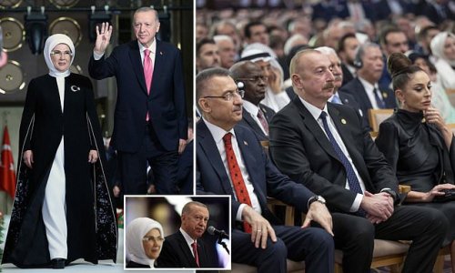 Turkey's Erdogan is sworn in as president for unprecedented third time: Strongman, 69, takes oath of office to extend his 20-year rule in the key Nato country