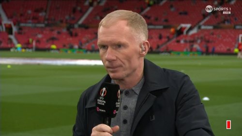 Paul Scholes sparks concern over his appearance during TV punditry gig for Man United's win over Lyon