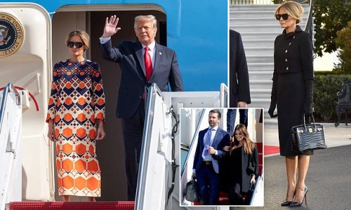 Donald and Melania Trump arrive in Mar-a-Lago