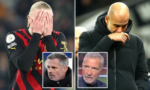 'He may have picked the wrong club': Jamie Carragher suggests Erling Haaland made a MISTAKE joining Man City and says they look a 'lesser team' with him playing despite his 31 goals