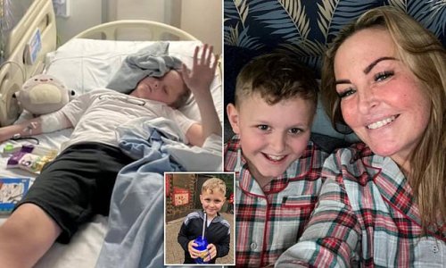 Boy, 10, who was diagnosed with nerve condition so painful that its called 'suicide disease' begs his mother to get his leg AMPUTATED to ease his suffering