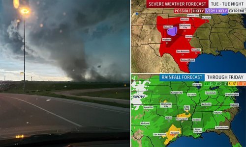 Tornadoes Thunderstorms And Hail Will Batter 40million Americans As