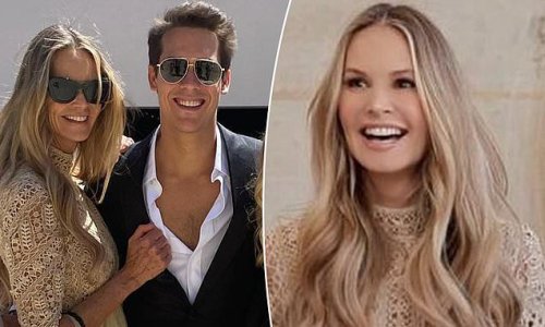 Instagram versus reality! Elle Macpherson's natural freckles vanish as she shares photos of her flawless visage at Dior show in Paris