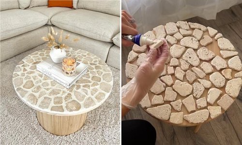 DIY pro builds an incredible coffee and matching side table using budget buys from Bunnings and Kmart - saving $400 in the process