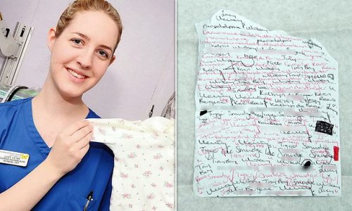 Nurse Lucy Letby photographed sympathy card for baby she is accused of