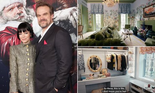 'They have lots of fun, I love them!' Fans go wild as Lily Allen and husband David Harbour give a tour of their NY pad - as they discuss the 'bold' thing she said she wanted on their first date
