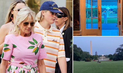 Joe and Jill Biden's granddaughter Maisy, 21, offers intimate glimpse at life inside the White House with candid family photos - before jetting off on a trip to Spain with the First Lady