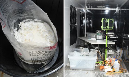 Inside 'incredibly dangerous' mobile meth labs that secretly sat in industrial estate for weeks as police appeal for help to hunt Mitsubishi driver down