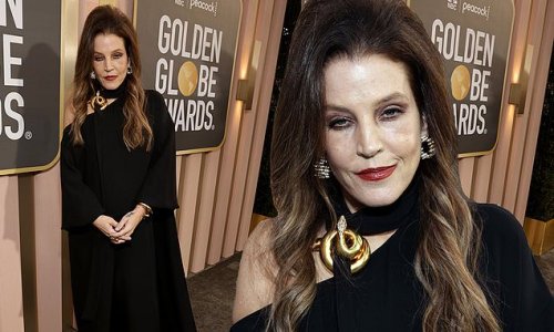 Lisa Marie Presley attends Golden Globe Awards in support of critically ...