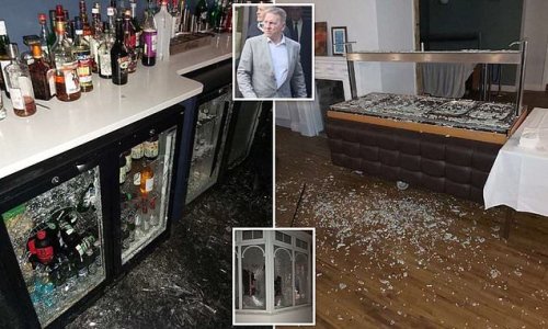 Night porter who smashed up hotel in £94,000 rampage to teach 'bullying' owners a lesson after claiming they ordered him to charge NHS workers £1 to use lunch plates during Covid won't have to pay them a penny in compensation