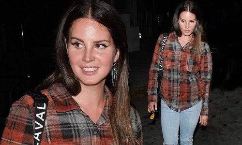 Lana Del Rey keeps things casual as she leaves Hillsong's midweek church service