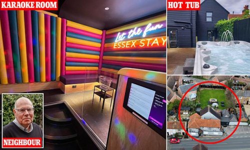 This is what it's like to live next to an Airbnb! Furious neighbours recorded this ear-splitting din from 'party pad' complete with hot tub, karaoke room and cocktail bar as Rishi launches crackdown on anti-social party houses