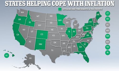 REVEALED: The 20 states in America offering one-time rebates and tax credits to help residents cope with inflation pain