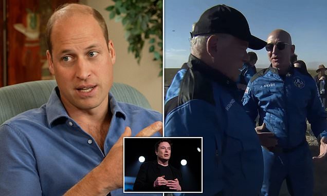 Prince William slams the billionaires' space race and says they should focus on fixing Earth's problems first – in stunning intervention hours after Amazon chief Jeff Bezos sent Star Trek's William Shatner into space