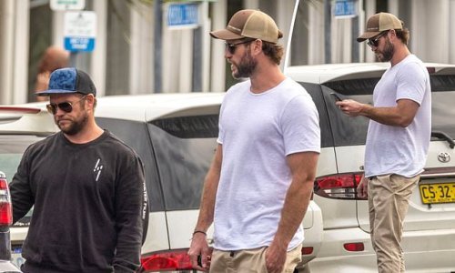 Liam and Luke Hemsworth go incognito on the streets of Byron Bay as the famous brothers run errands