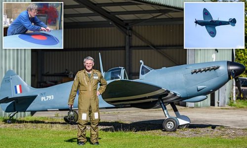 WWII enthusiast who couldn't afford to buy £4m Spitfire spends 16 YEARS building exact replica in barn at his home - and is given official permission to take to the skies