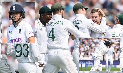 England FIVE wickets down at lunch and in serious trouble as South Africa series gets off to a dreadful start... as Jonny Bairstow is clean bowled for a DUCK and skipper Ben Stokes falls just before the interval at Lord's