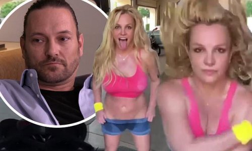 Britney Spears does scantily-clad dance in her garage gym... after blasting ex Kevin Federline for 'hurtful' interview about her and their sons