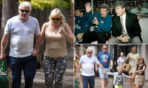 Kevin Keegan is spotted out with his grandkids in Cheshire