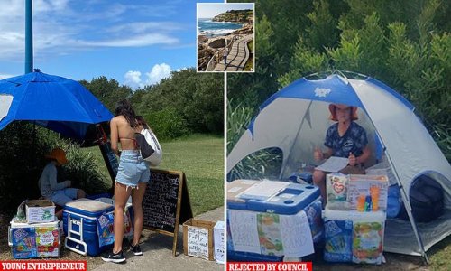 Young boy, 12, who built a thriving business out of his family's beach tent to 'save money for his future' is SHUT DOWN after grumpy neighbours complain